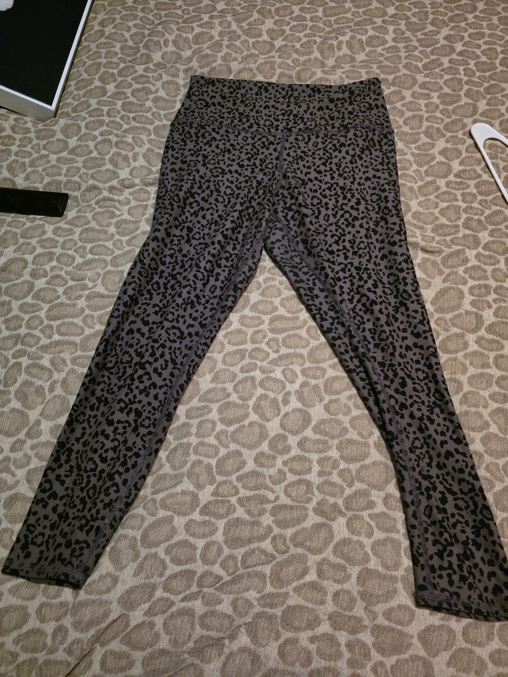 Evolution and Creation Gray/Black Leopard Print Leggings